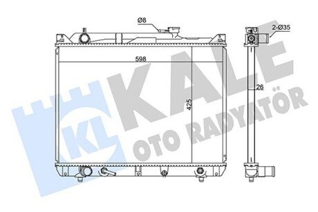 KALE SUZUKI Радиатор охлаждения Grand Vitara I 2.7 01- 346035