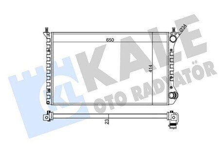 KALE FIAT Радиатор охлаждения Doblo 1.4/1.6/1.9D 01- 346110