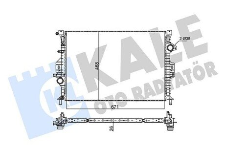 KALE FORD Радиатор охлаждения C-Max,Focus,Galaxy,Mondeo IV,LandRover,Volvo 1.6/2.0TDCi 346120