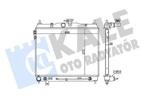 KALE HYUNDAI Радиатор охлаждения с АКПП Getz 1.6 02- 346125