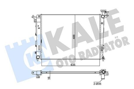 KALE HYUNDAI Радиатор охлаждения ix35,Tucson,Kia Sportage 1.6/2.0 09- 346145