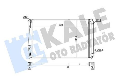 KALE TOYOTA Радиатор охлаждения Previa III,Rav 4 III,IV 2.0/2.4 05- 346220