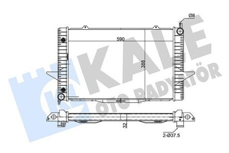 KALE VOLVO Радиатор охлаждения C70/S70/V70/XC 70 2.0/2.5 97- 346225