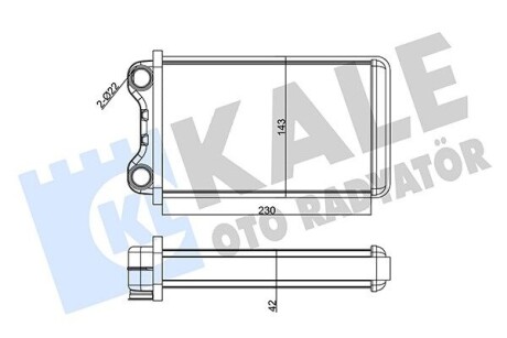 KALE AUDI Радіатор опалення A4 00-, SEAT 346245