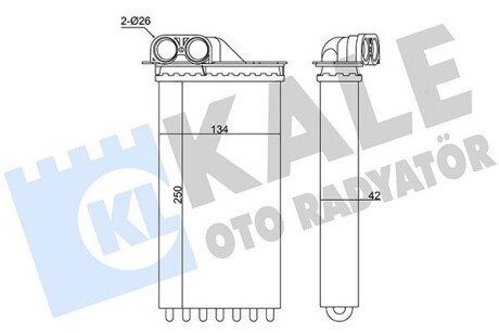 KALE CITROEN Радиатор отопления C2/3,Peugeot 1007 05- 346440