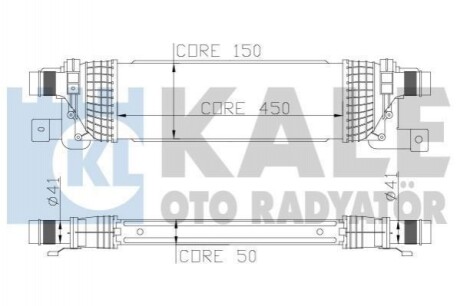 KALE FORD Интеркулер Fiesta V,Fusion,Mazda 2 1.4/1.6TDCi 01- 346800