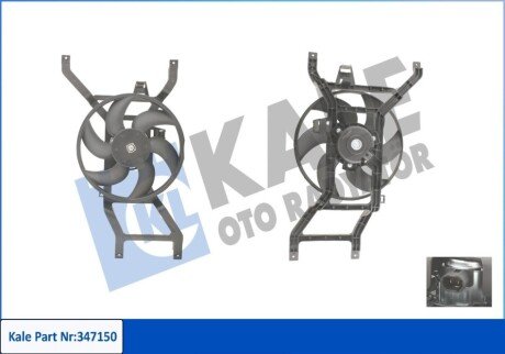 Вентилятор охлаждения радиатора с кожухом Dacia Logan (347150) KALE OTO RADYATOR