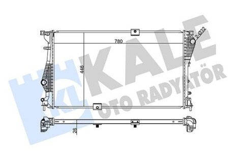 Радиатор охлаждения Opel VIVaro, Renault Trafic II (347250) KALE OTO RADYATOR