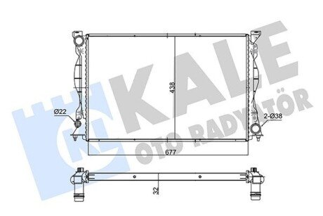 KALE VW Радиатор охлаждения Audi A6 2.4/3.2 04- 347530