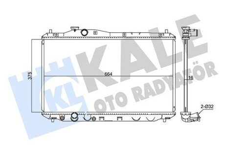 Радіатор охолодження Honda Civic IX (347550) KALE OTO RADYATOR