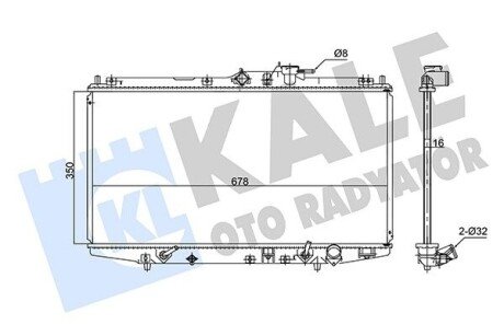 KALE HONDA Радиатор охлаждения Accord VI 1.6/2.3 98- 347585