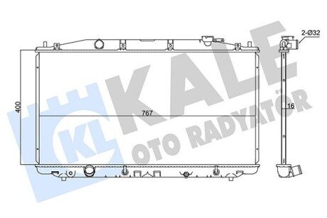 Радіатор охолодження Honda Accord VIII (347595) KALE OTO RADYATOR 347595