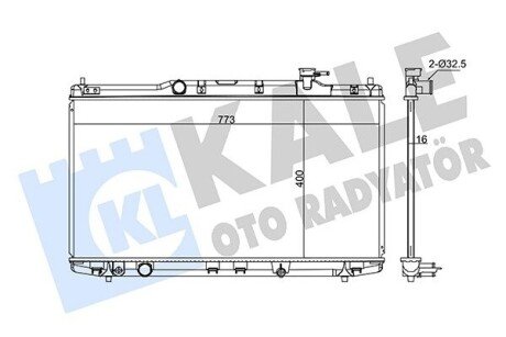 Радиатор охлаждения Honda Accord IX (347705) KALE OTO RADYATOR