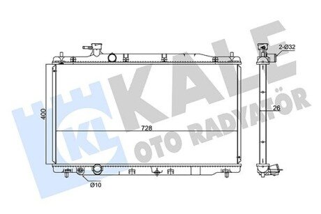 Радиатор охлаждения Honda Cr-V III (347720) KALE OTO RADYATOR