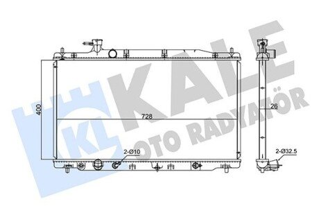 KALE HONDA  Радиатор охлаждения CR-V III 2.0 07- 347725