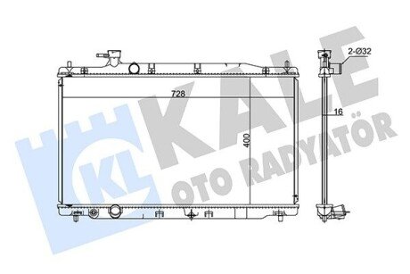 KALE HONDA Радиатор охлаждения CR-V III 2.4 07- 347730