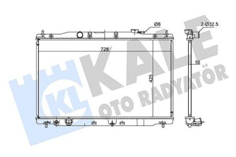 Радиатор охлаждения Honda Cr-V IV (347735) KALE OTO RADYATOR