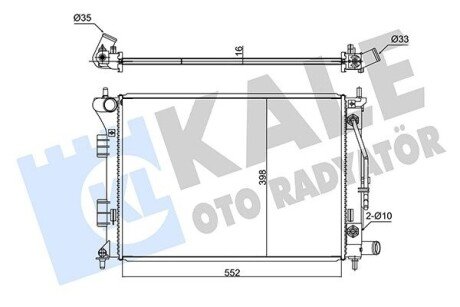 Радіатор охолодження Hyundai Elantra/Kia Cerato/Soul 1.6-2.0 10- 347790