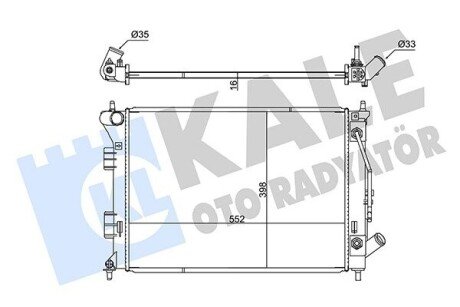 KALE HYUNDAI Радиатор охлаждения с АКПП i30,Kia Ceed,Cerato 1.6 12- 347795