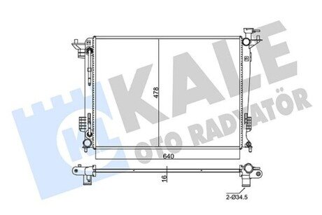 Радіатор охолодження Hyundai Ix35 - Kia Sportage Radiator (347805) KALE OTO RADYATOR