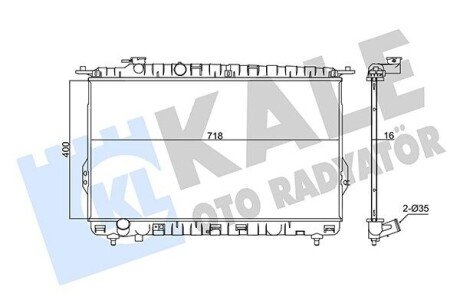 KALE HYUNDAI Радиатор охлаждения Sonata IV,Grandeur,Kia Magentis 2.0/3.5 98- 347810