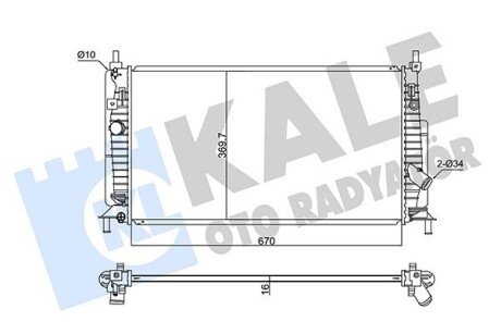 KALE MAZDA Радиатор охлаждения Mazda 3 1.6/2.0 08- 347875