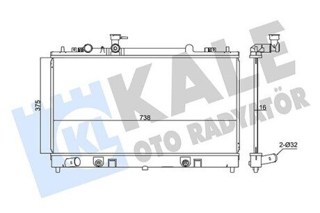 Радіатор охолодження Mazda 6 (347880) KALE OTO RADYATOR