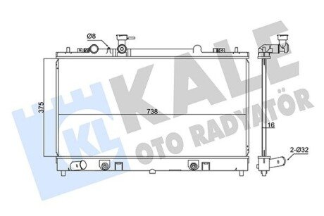 Радіатор охолодження Mazda 6 (347885) KALE OTO RADYATOR