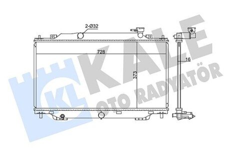 Радіатор охолодження Mazda 3 (347915) KALE OTO RADYATOR 347915