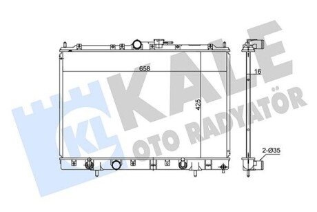 KALE MITSUBISHI Радиатор охлаждения Pajero Pinin 1.8/2.0 99- 347980