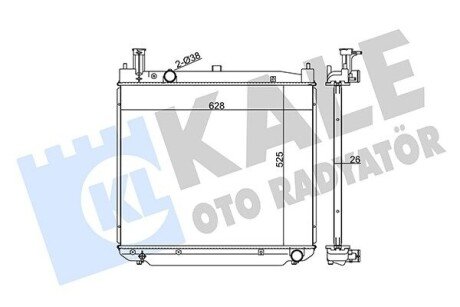 KALE TOYOTA Радиатор охлаждения Hiace IV 2.5 D-4D 01- 348165