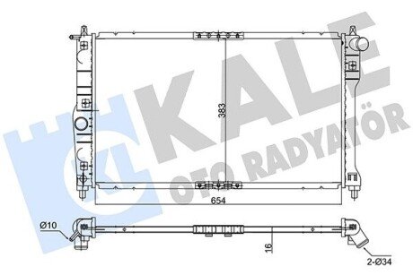 KALE DAEWOO Радиатор охлаждения Nubira KALE OTO RADYATOR 348205 (фото 1)