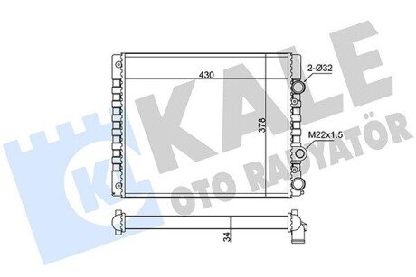 KALE VW Радиатор охлаждения Lupo,Polo 348270