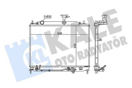 KALE HYUNDAI Радиатор охлаждения Accent II,III 1.5CRDi 02- 348325