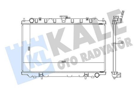 KALE NISSAN Радиатор охлаждения Maxima QX IV 2.0/3.0 95- 348405