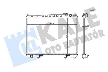 KALE NISSAN Радиатор охлаждения Pathfinder 3.3/3.5 97- 348410