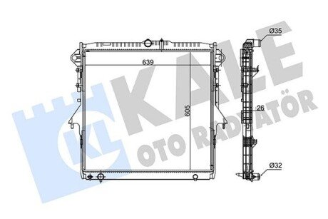 KALE FORD Радиатор охлаждения Ranger 3.2TDCi 14- 348450