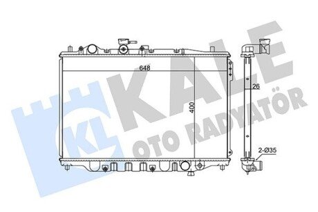 KALE MAZDA Радиатор охлаждения 626 III 1.8/2.2 87- 348630