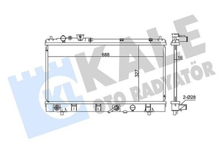 KALE MAZDA Радиатор охлаждения 323 F VI 1.6/1.9 98- 348635