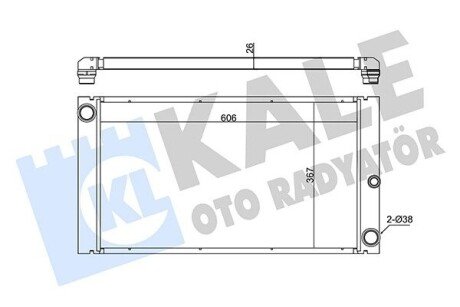 KALE BMW Радиатор охлаждения 5 E60,7 E65/66 520d/745d 348885