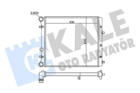 Радиатор охлаждения Seat Ibiza IV, Toledo IV, Skoda Fabia, Rapid KALE O KALE OTO RADYATOR 349245 (фото 1)