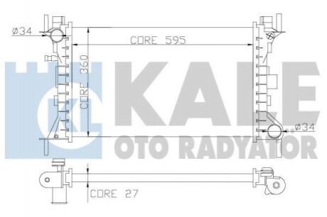 KALE FORD Радиатор охлаждения Focus 1.8DI/TDCi 99- 349700