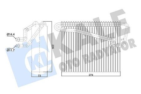 KALE OPEL Испаритель Astra G 98- 350050