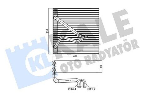 KALE VW Испаритель Audi A3,Caddy III,IV,Golf V,VI,Passat,Tiguan,Touran,Skoda Octavia III 350090