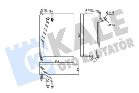 KALE OPEL Испаритель Astra G 98- 350120