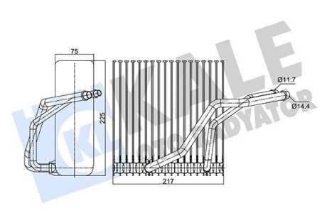 KALE VW Испаритель Audi A3,Bora,Golf IV,Skoda Octavia II 350145