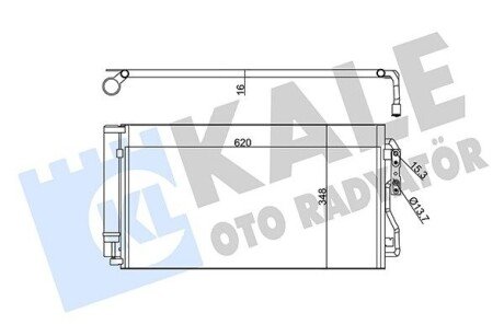 Радіатор кондиціонера Bmw 1, 2, 3, 4, i3, i8 (350530) KALE OTO RADYATOR 350530