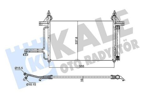 KALE FIAT Радиатор кондиционера Stilo 01- 350575