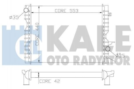 KALE LANDROVER Радиатор охлаждения Defender 2.2/2.5Td 98-16 KALE OTO RADYATOR 350600 (фото 1)