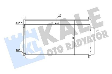 KALE HONDA Радиатор кондиционера Civic IX 14/2.2 12- 350605